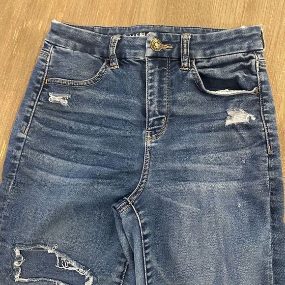 AE American Eagle Next Level Stretch Patched Distressed Jeans - Picture 2 of 14